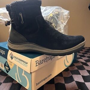 Baretraps Faux Fur Kalina Black Bootie